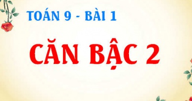 Căn bậc 2, Công thức tính căn bậc 2 và Bài tập - Toán 9 bài 1